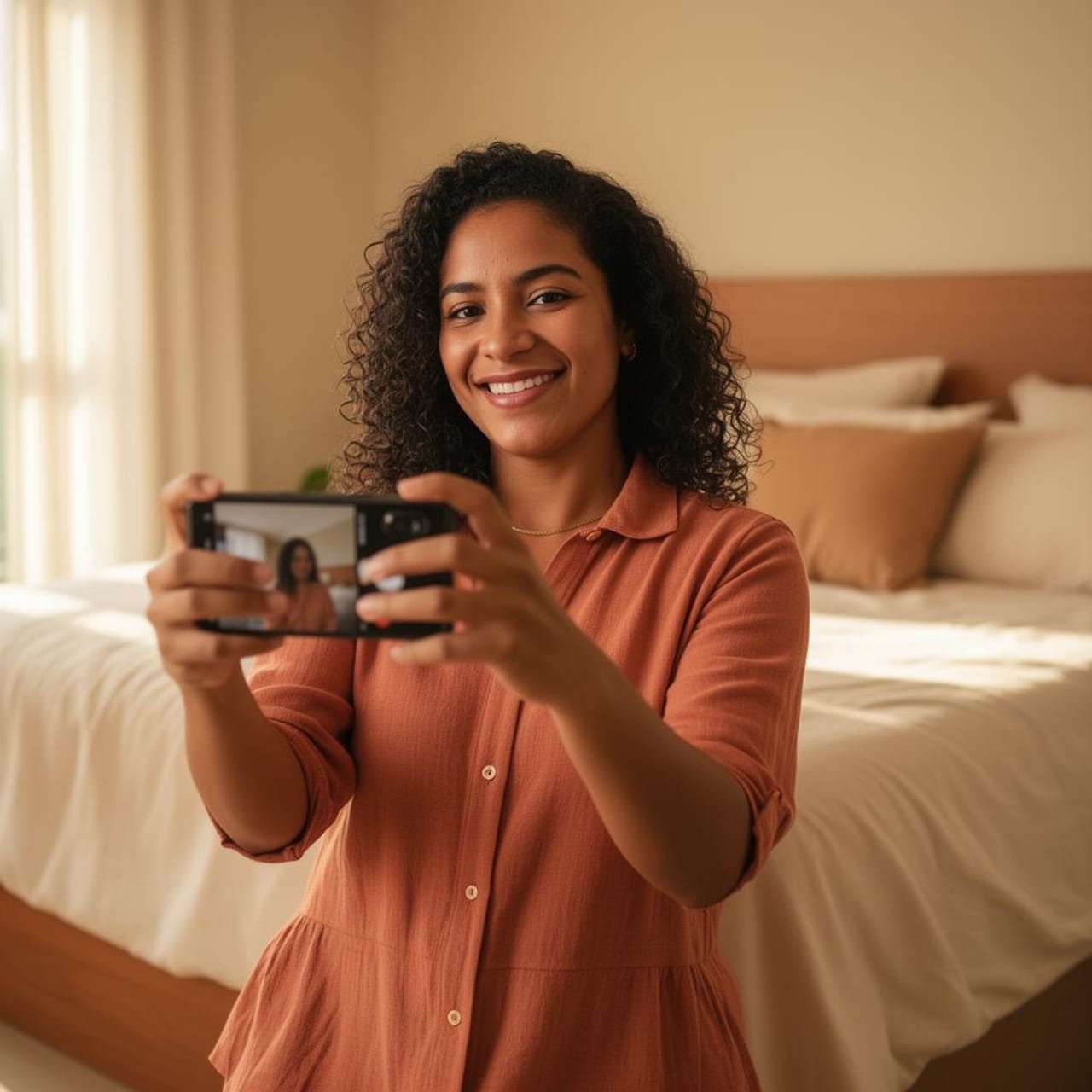 Creator recording a video